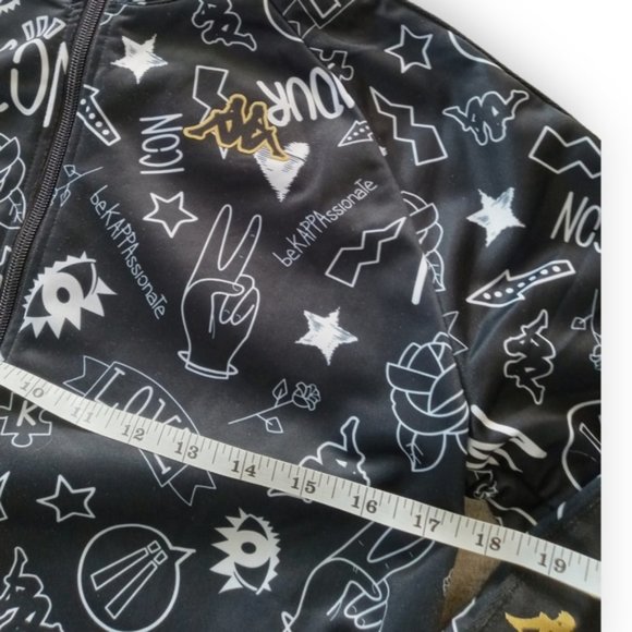 Kappa bekappationate graphetti light zip up jacket gold accent logos youth / xs - Picture 5 of 7